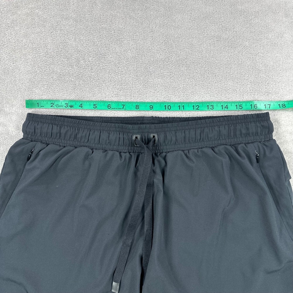 Alo Yoga 2-in-1 Athletic Shorts Men Large Black Grey Built-in Leggings Gym Run - Picture 6 of 9